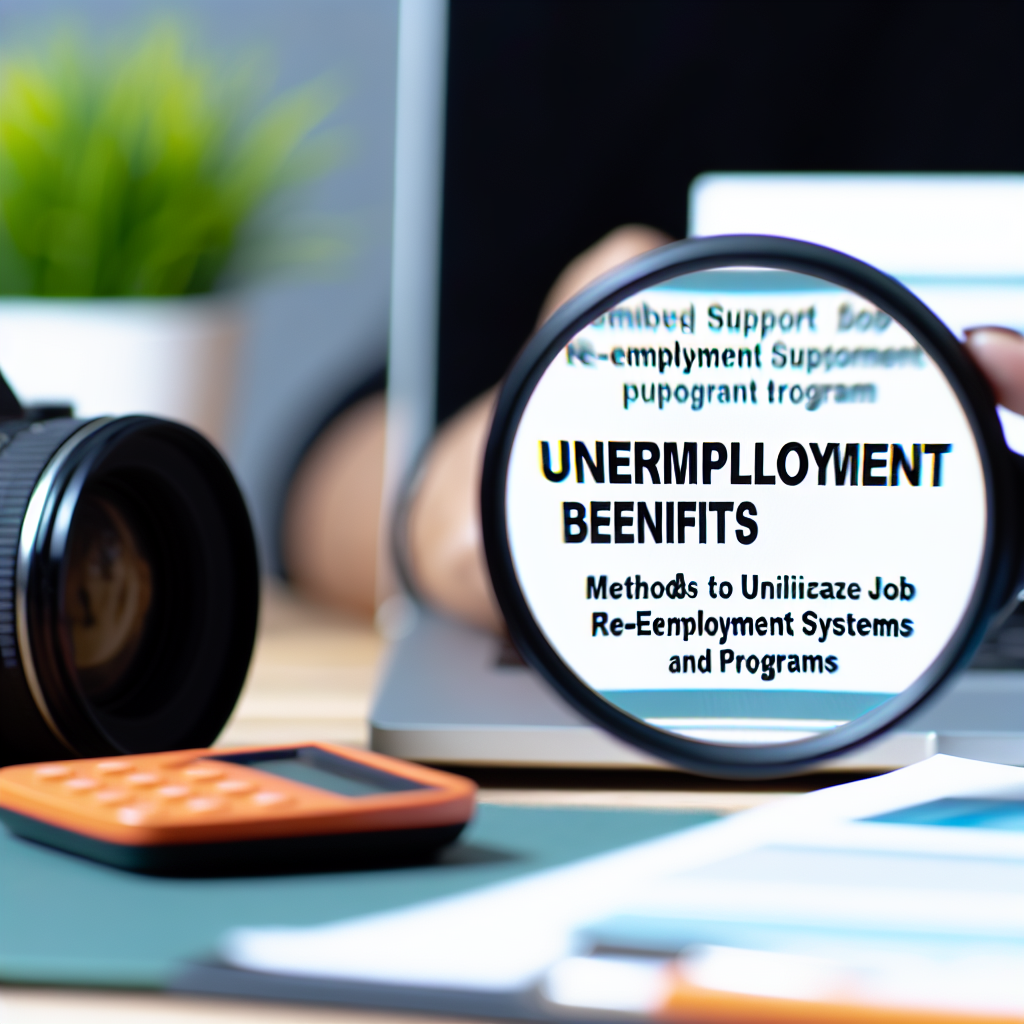 실업급여 관련 화면이 떠있는 컴퓨터 모니터